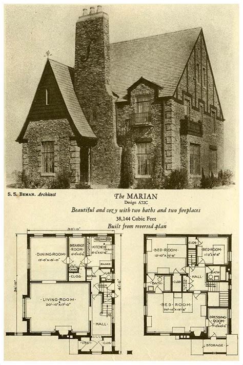 1920s tudor house|english tudor cottage plans.